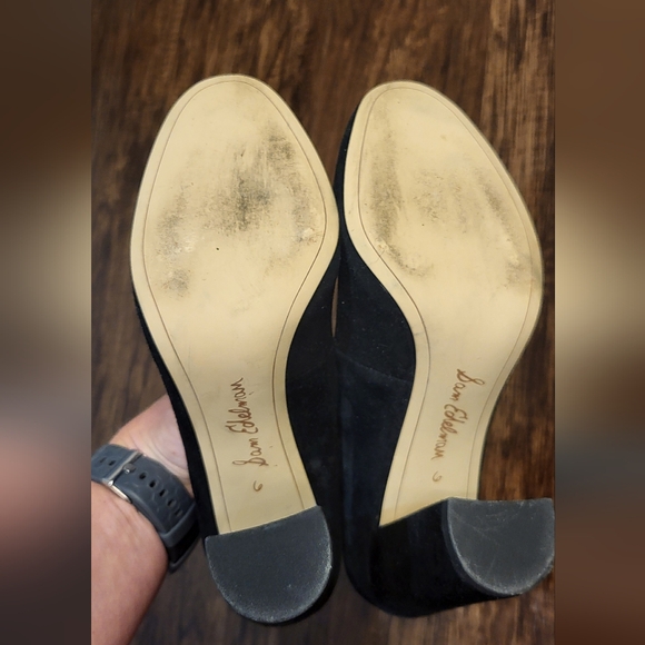 Sam Edelman Black Leather Stillsman Block Heel Pump Size 6 - Picture 7 of 9